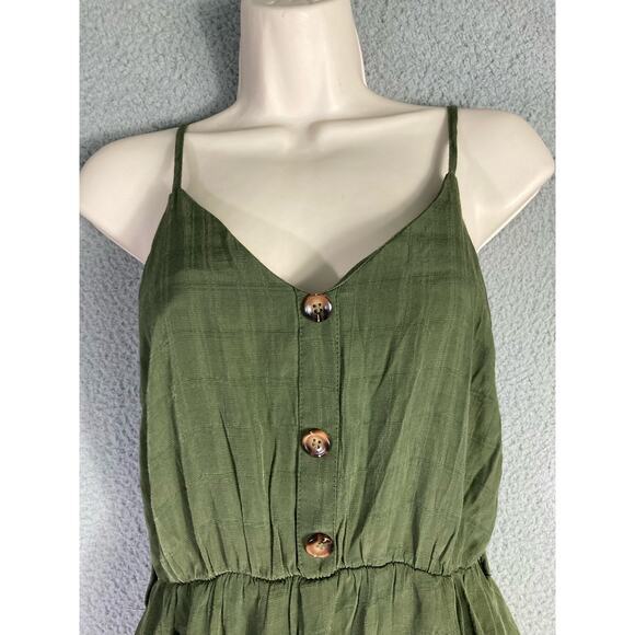 Women's Green Wrap Cami Midi Dress One Size Casual‎ - Picture 7 of 10